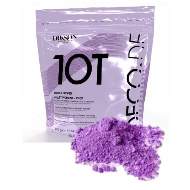 Порошок для знебарвлення волосся, фіолетовий  10Т  Purple power PLEX   Dikson